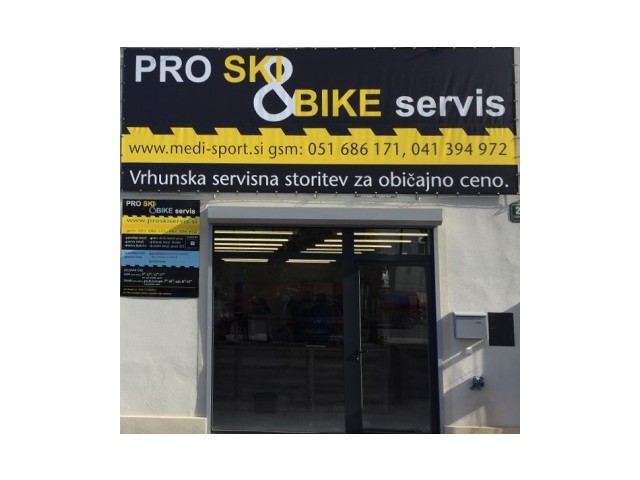 Pro Ski&Bike servis na Celovški v Ljubljani: Veljavni cenik storitev smučarskega servisa.