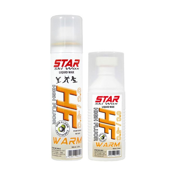 Star Ski Wax HF WARM, tekoči vosek v pršilu ali z gobico.