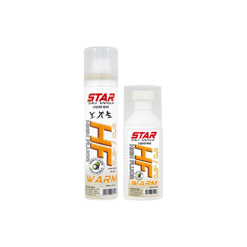 Star Ski Wax HF WARM, tekoči vosek v pršilu ali z gobico.