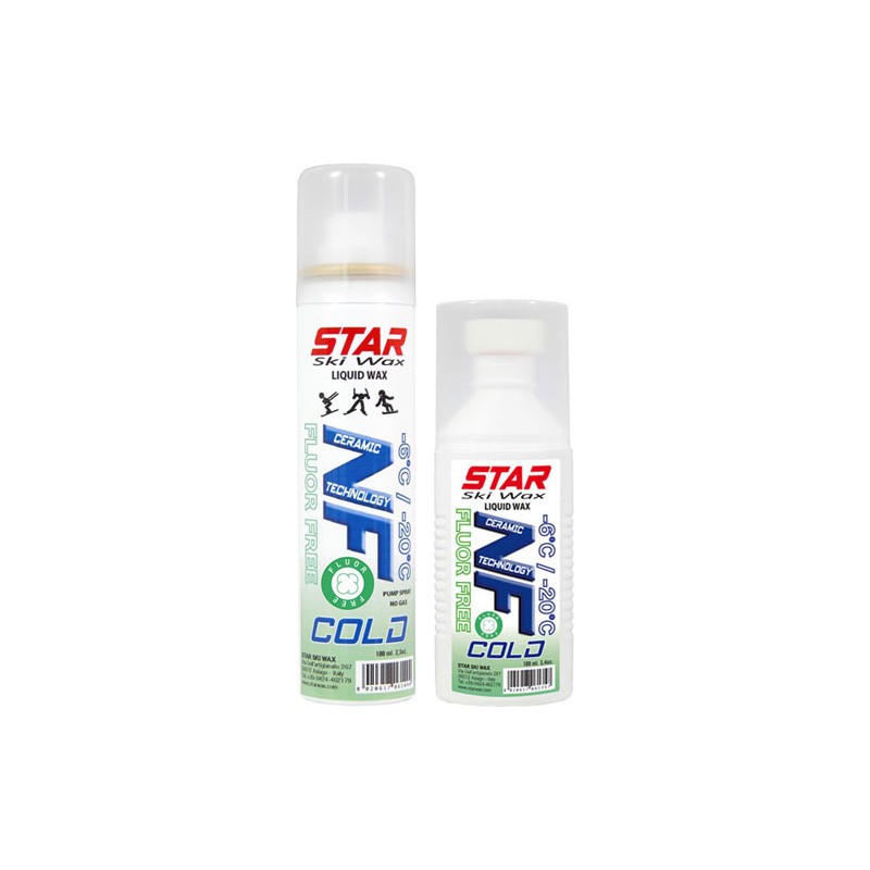 Star Ski Wax NF COLD, tekoči vosek v pršilu ali z gobico.