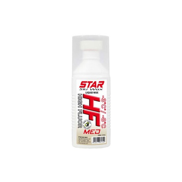 Star Ski Wax HF MED, tekoči vosek z gobico.