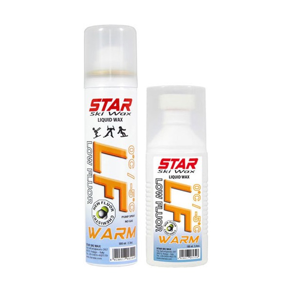 Star Ski Wax LF WARM, tekoči vosek v pršilu ali z gobico.