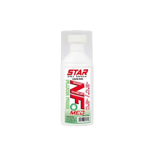 Star Ski Wax NF MED, tekoči vosek z gobico.