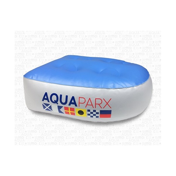 Aquaparx napihljivi otroški sedež za masažni bazen, s sivo obrobo.