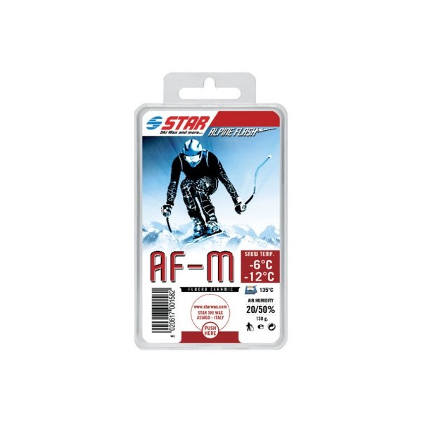 Star Ski Wax Alpine Flash AF-M, fluorirani vosek za tekmovalne discipline.