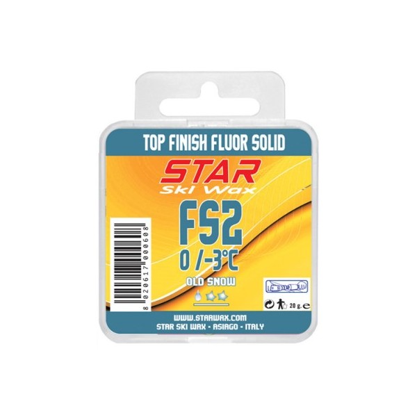 Star Ski Wax Fluor FS2, fluorirani trdi vosek.