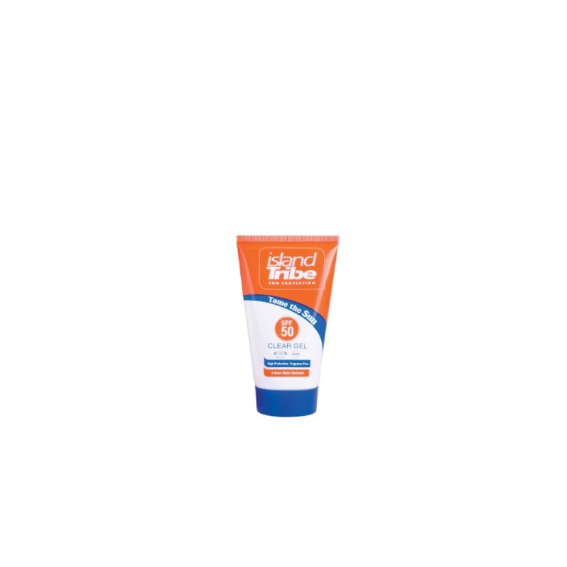 island Tribe krema za zaščito pred soncem brez oksibenzona, prozoren gel, zaščitni faktor 50, 10 ml.